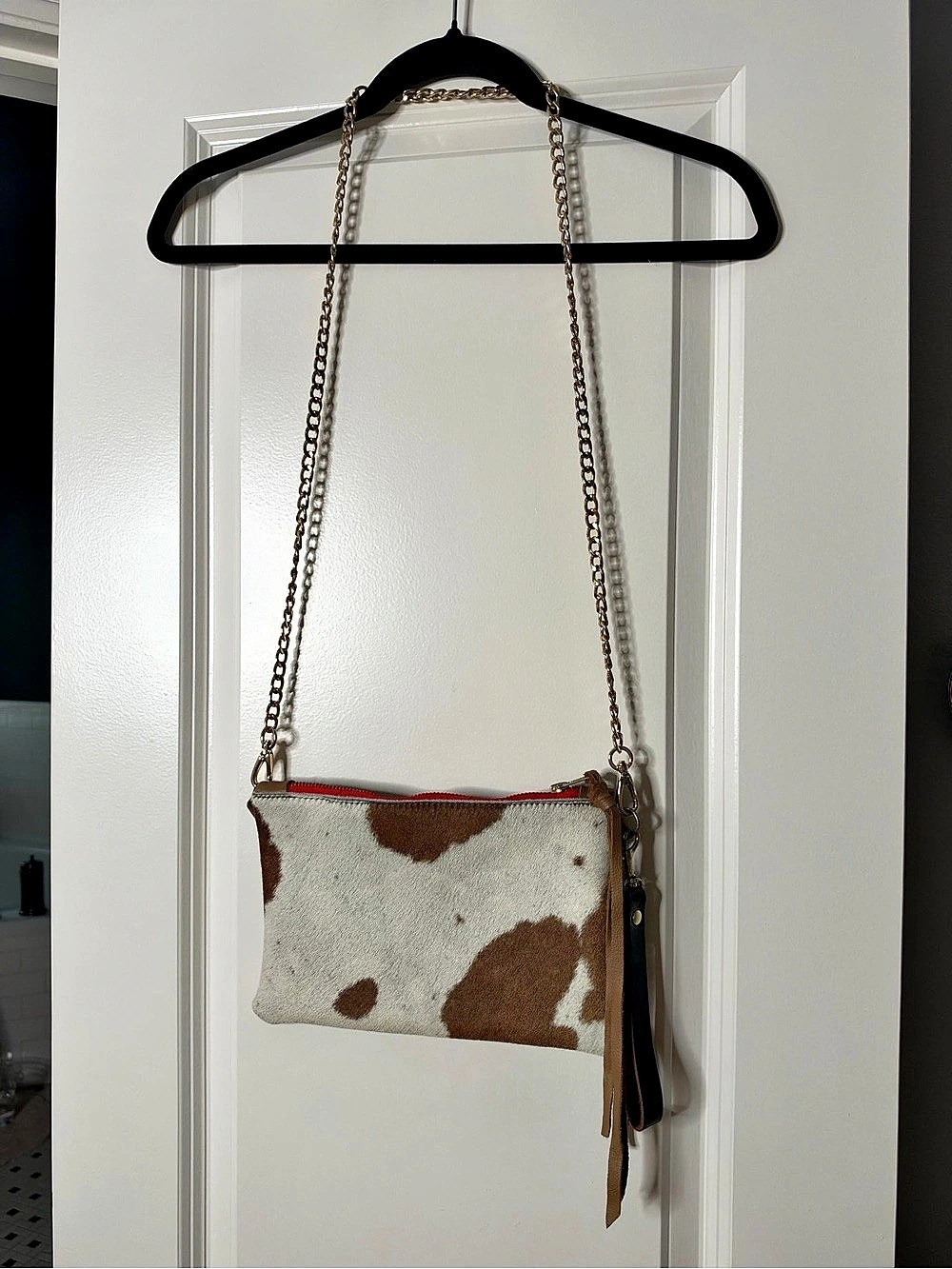 Hobo Cow Print Crossbody Bag